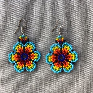 🌈 Mexican Style Beaded Earrings 🌈